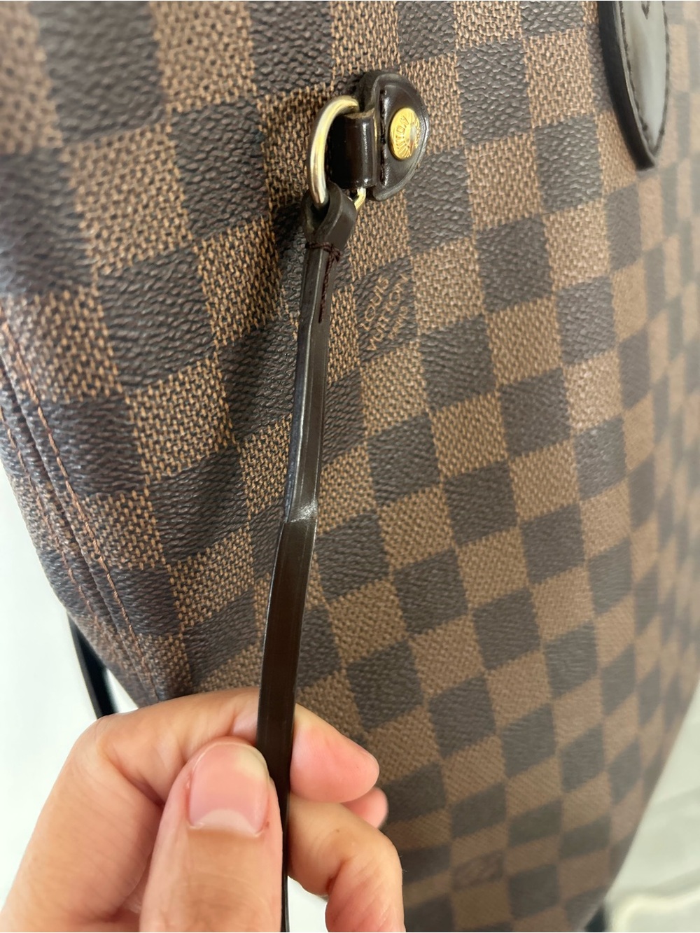 Louis Vuitton Brown Damier Ebene Neverfull mm Tote - Picture 6 of 16